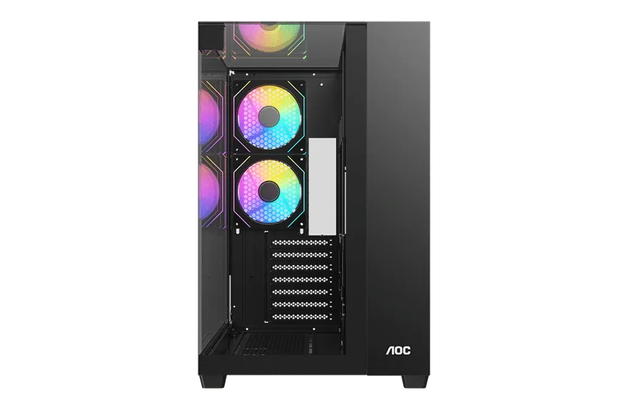 Корпус AOC CG409B 5F ATX/M-ATX/ITX 2xUSB3.0 1xType-C 1xAudio/Mic Черный AOC-CG409-BF5V1R0T3-G — фото 5