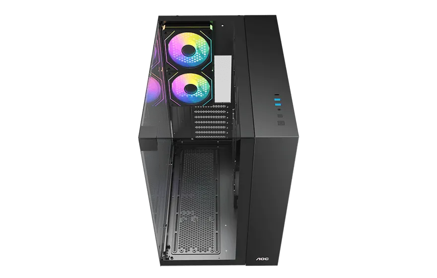 Корпус AOC CG409B 5F ATX/M-ATX/ITX 2xUSB3.0 1xType-C 1xAudio/Mic Черный AOC-CG409-BF5V1R0T3-G — фото 4