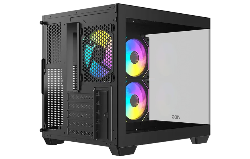 Корпус AOC CG381B 3F M-ATX/ITX 1xUSB2.0 1xUSB3.0 1xType-C 1xAudio/Mic Черный AOC-CG381-BF3V1R0T2-G — фото 9