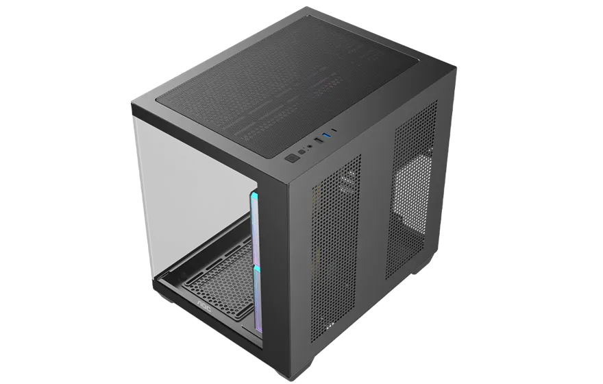 Корпус AOC CG391B 3F M-ATX/ITX 1xUSB2.0 1xUSB3.0 1xType-C 1xAudio/Mic Черный AOC-CG391-BF3V1R0T2-G — фото 7