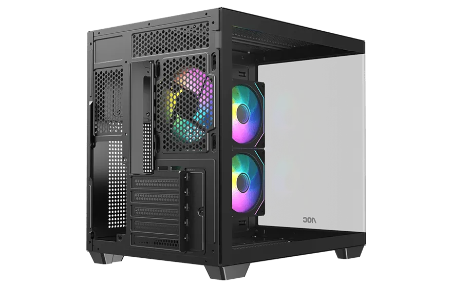 Корпус AOC CG391B 3F M-ATX/ITX 1xUSB2.0 1xUSB3.0 1xType-C 1xAudio/Mic Черный AOC-CG391-BF3V1R0T2-G — фото 8