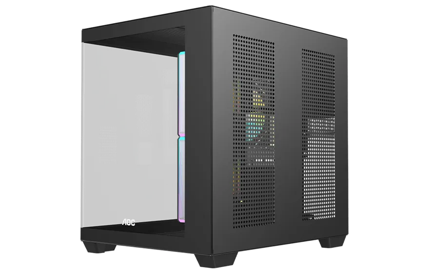 Корпус AOC CG391B 3F M-ATX/ITX 1xUSB2.0 1xUSB3.0 1xType-C 1xAudio/Mic Черный AOC-CG391-BF3V1R0T2-G — фото 6