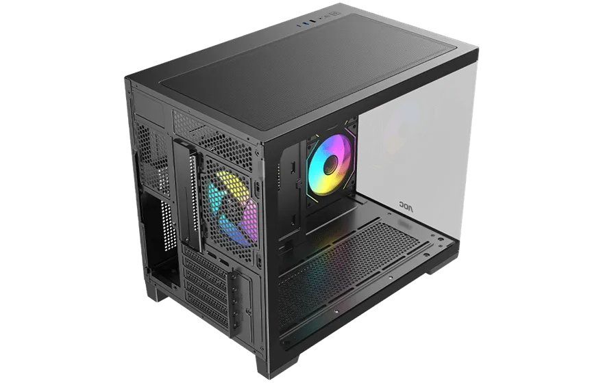 Корпус AOC CG392B 3F M-ATX/ITX 1xUSB2.0 1xUSB3.0 1xType-C 1xAudio/Mic Черный AOC-CG392-BF3V2R0T2-G — фото 8