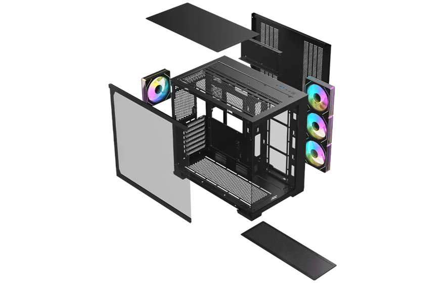 Корпус AOC CG395B 4F ATX/M-ATX/ITX 2xUSB3.0 1xType-C 1xAudio/Mic Черный AOC-CG395-BF4V2R0T2-G — фото 12
