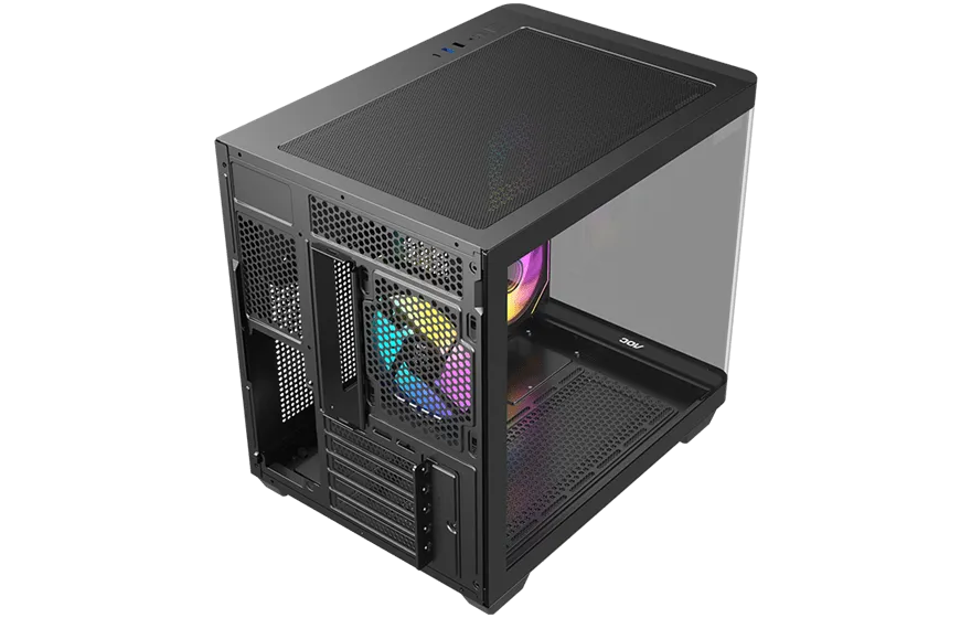 Корпус AOC CG350B 3F M-ATX/ITX 1xUSB2.0 1xUSB3.0 1xType-C 1xAudio/Mic Черный AOC-CG350-BF3V1R0W2-G — фото 8