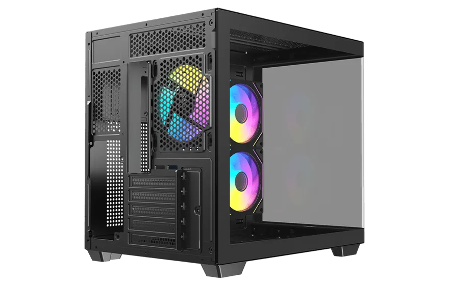 Корпус AOC CG350B 3F M-ATX/ITX 1xUSB2.0 1xUSB3.0 1xType-C 1xAudio/Mic Черный AOC-CG350-BF3V1R0W2-G — фото 9