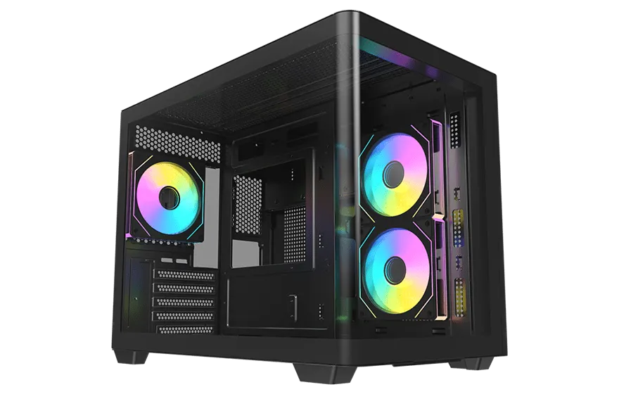 Корпус AOC CG355B 3F M-ATX/ITX 2xUSB3.0 1xType-C 1xAudio/Mic Черный AOC-CG355-BF3V1R0W2-G