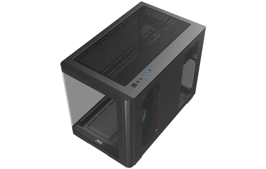 Корпус AOC CG355B 3F M-ATX/ITX 2xUSB3.0 1xType-C 1xAudio/Mic Черный AOC-CG355-BF3V1R0W2-G — фото 7