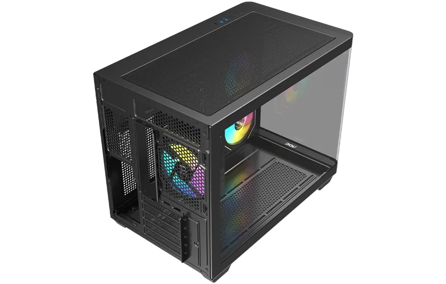 Корпус AOC CG355B 3F M-ATX/ITX 2xUSB3.0 1xType-C 1xAudio/Mic Черный AOC-CG355-BF3V1R0W2-G — фото 8