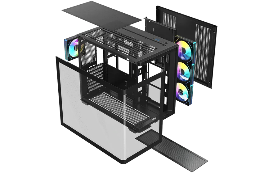 Корпус AOC CG455B 4F ATX/M-ATX/ITX 2xUSB3.0 1xType-C 1xAudio/Mic Черный AOC-CG455-BF4V1R0W2-G — фото 12