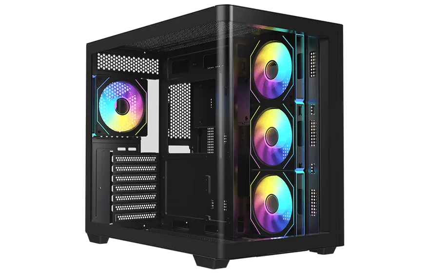 Корпус AOC CG455B 4F ATX/M-ATX/ITX 2xUSB3.0 1xType-C 1xAudio/Mic Черный AOC-CG455-BF4V1R0W2-G — фото 2