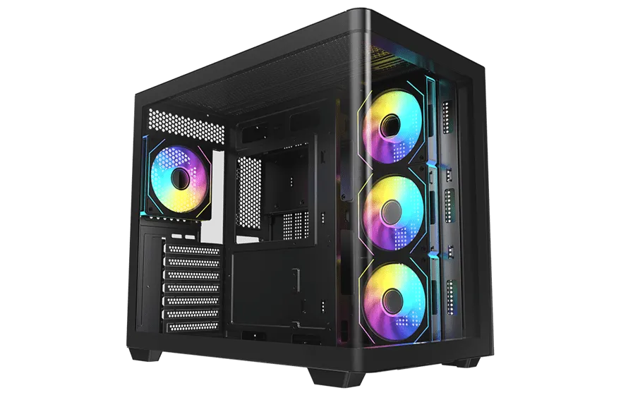 Корпус AOC CG455B 4F ATX/M-ATX/ITX 2xUSB3.0 1xType-C 1xAudio/Mic Черный AOC-CG455-BF4V1R0W2-G