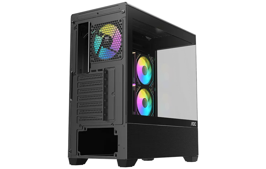 Корпус AOC CG393B 3F ATX/M-ATX/ITX 2xUSB(2.0/3.0) 1xType-C 1xAudio/Mic Черный AOC-CG393-BF3V1R0UD-G — фото 9