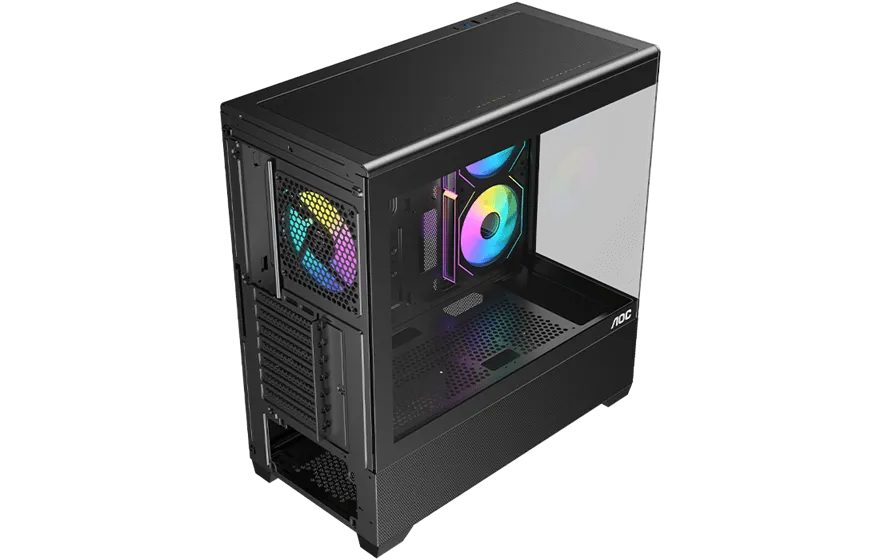 Корпус AOC CG393B 3F ATX/M-ATX/ITX 2xUSB(2.0/3.0) 1xType-C 1xAudio/Mic Черный AOC-CG393-BF3V1R0UD-G — фото 8