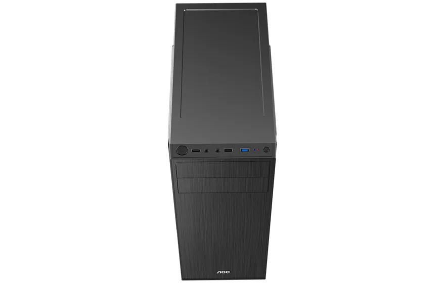 Корпус AOC CB114B ATX/M-ATX/ITX 2xUSB2.0 1xUSB3.0 1xAudio 1xMic Черный AOC-CB114-BEV1B-G — фото 4