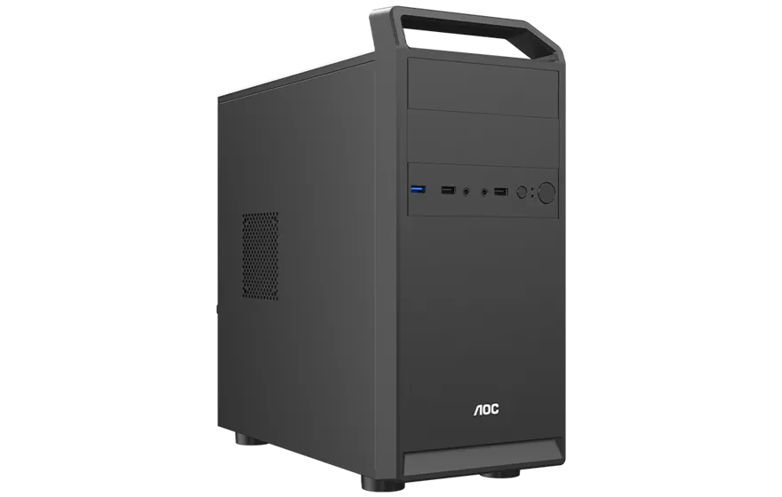 Корпус AOC CB104B M-ATX/ITX 2xUSB2.0 1xUSB3.0 1xAudio 1xMic Kensington Черный AOC-CB104-BEV1B-G — фото 2