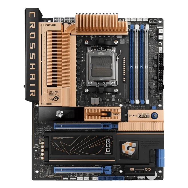 Материнская плата ASUS ROG CROSSHAIR 2006 AM5 X870E 4xDDR5 4xSATA RAID 5xM.2 1xHDMI 2xUSB4 TypeC ATX
