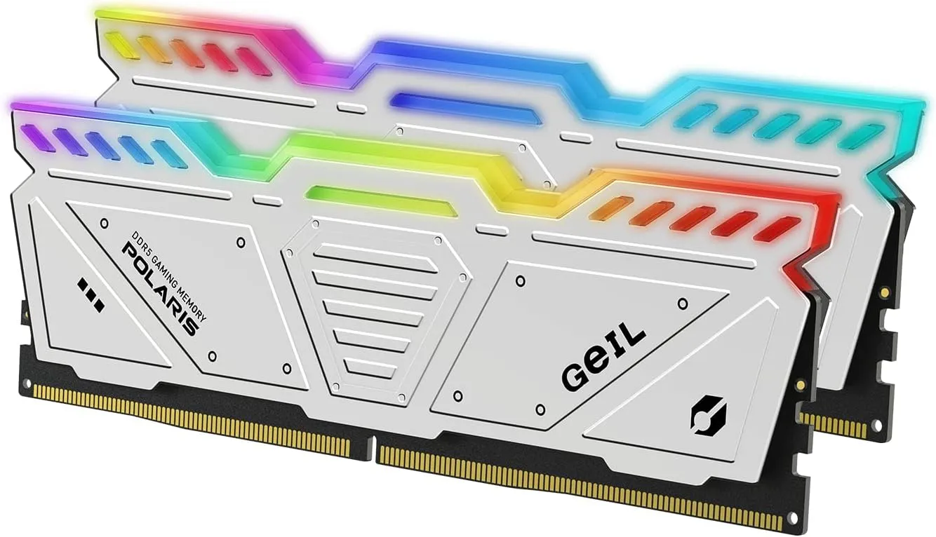 Оперативная память 32GB Kit (2x16GB) GEIL Polaris RGB 5600Mhz DDR5 CL46 GOSW532GB5600C46DC White