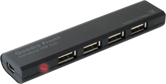 4-портовый мини-разветвитель USB 2.0 Defender Quadro Promt