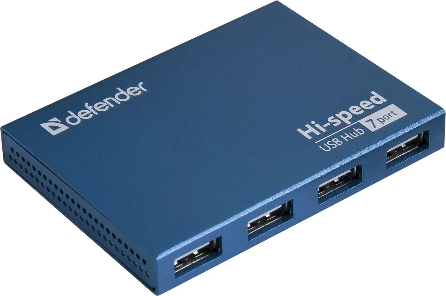 7-портовый мини-разветвитель USB 2.0 Defender Septima Slim (БП в комплекте) — фото 1