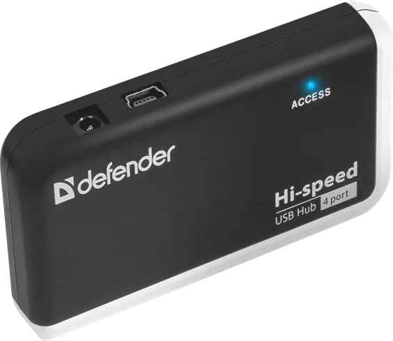 4-портовый мини-разветвитель USB 2.0 Defender Quadro Infix — фото 2