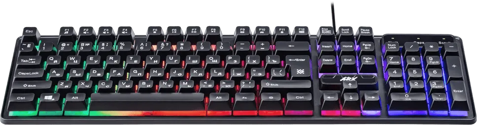 Клавиатура проводная игровая Defender Arx GK-196L, ENG/RUS, USB, радужная подсветка, НОВИНКА! — фото 3