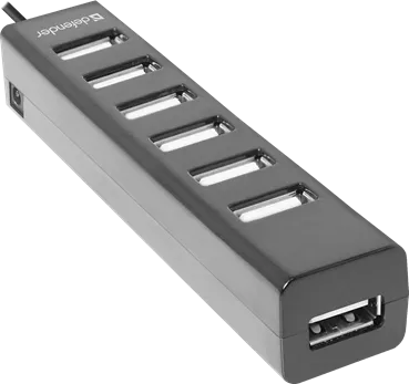 7-портовый мини-разветвитель USB 2.0 Defender Quadro Swift, НОВИНКА! — фото 2