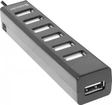 7-портовый мини-разветвитель USB 2.0 Defender Quadro Swift, НОВИНКА! — фото 1