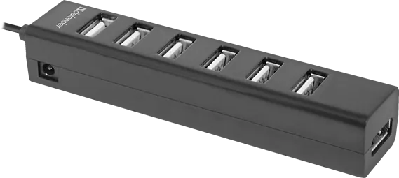 7-портовый мини-разветвитель USB 2.0 Defender Quadro Swift, НОВИНКА! — фото 3