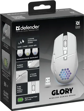 Мышь Defender Glory GM-514 белый — фото 6