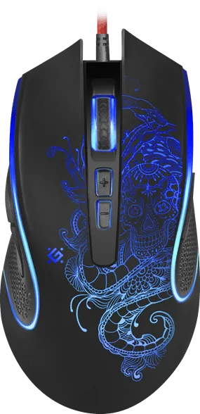 Мышь проводная игровая оптическая Defender Venom GM-640L (черный),USB, 8 кнопок, 800-3200 dpi, НОВИН — фото 2