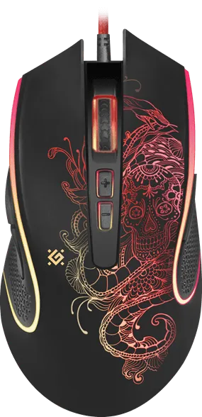 Мышь проводная игровая оптическая Defender Venom GM-640L (черный),USB, 8 кнопок, 800-3200 dpi, НОВИН
