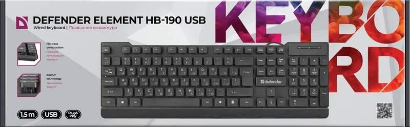 Клавиатура USB Defender Element HB-190