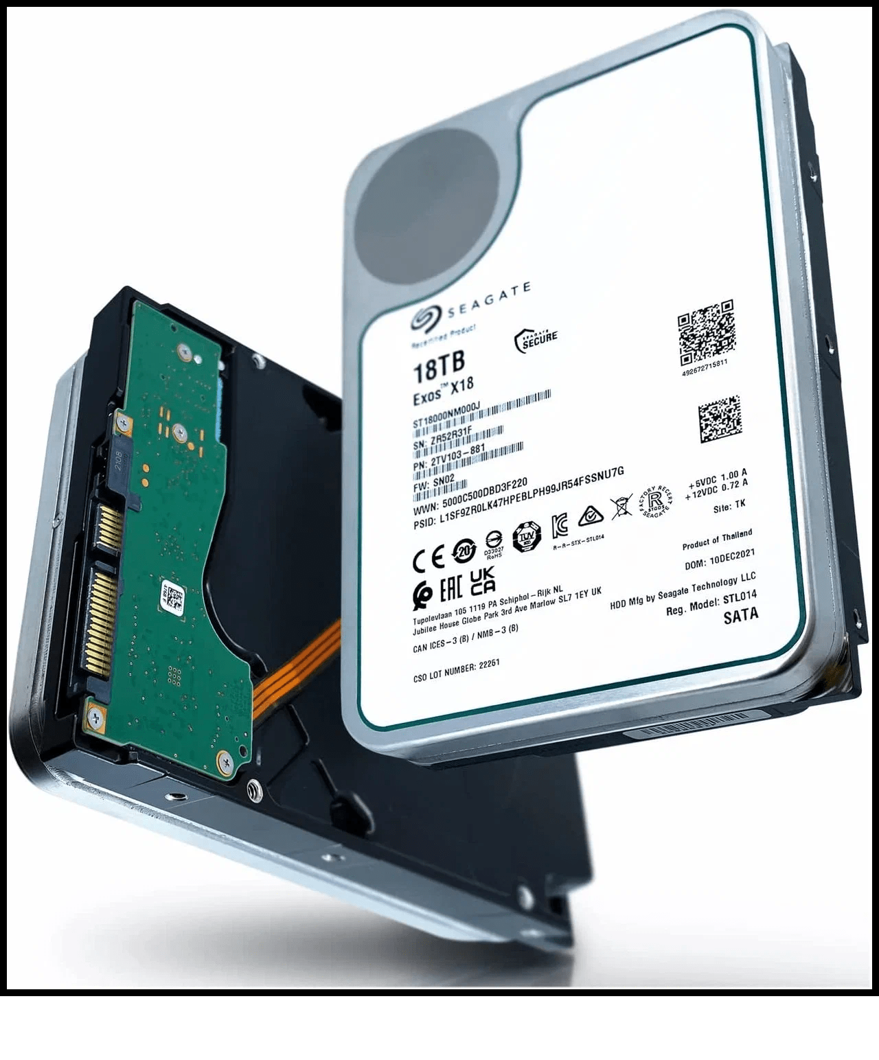 Корпоративный жесткий диск 18Tb Seagate EXOS X18 SATA3 3.5