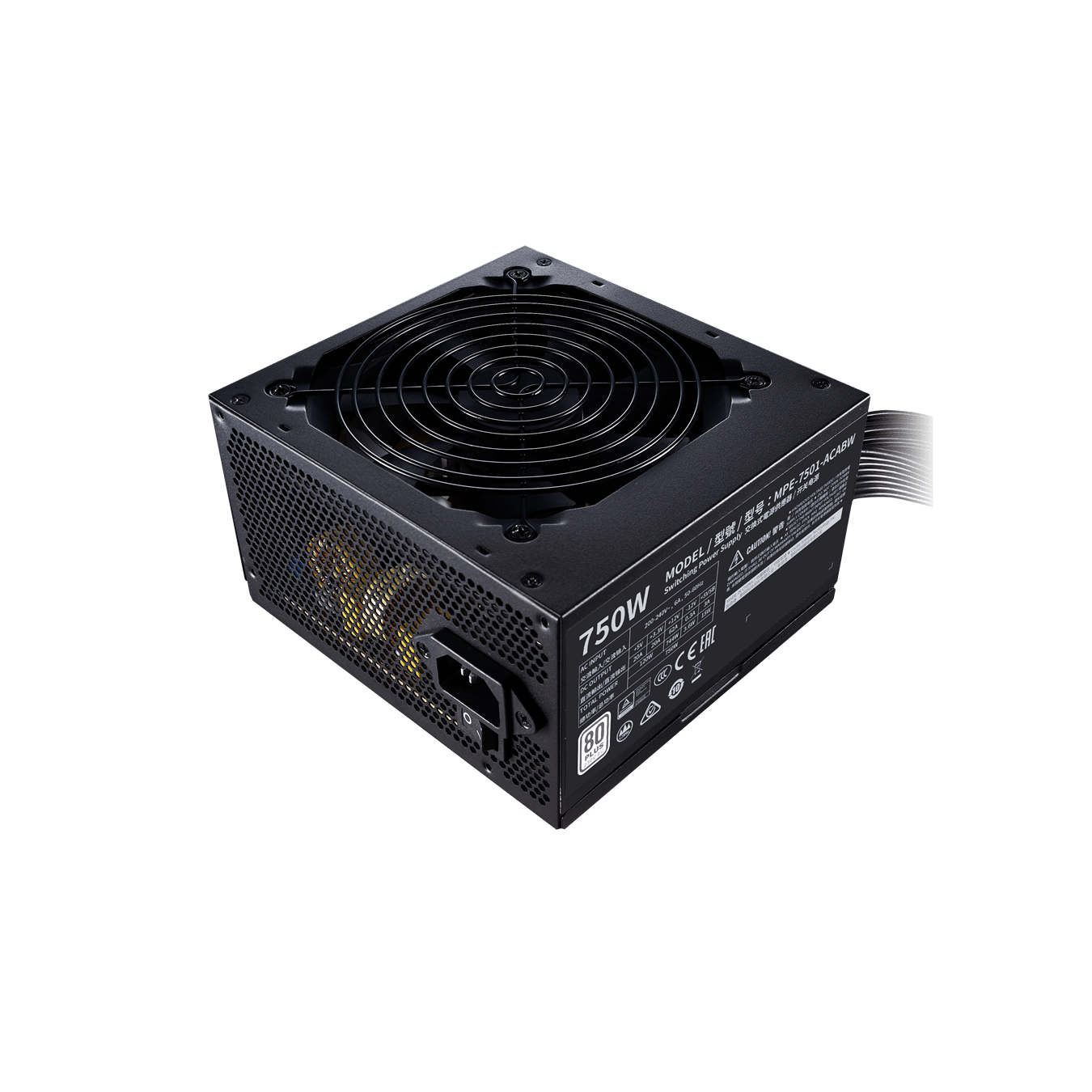 Блок питания CoolerMaster MWE 750 WHITE V2 750W 80 PLUS Standard 230V EU Certified MPE-7501-ACABW-EU