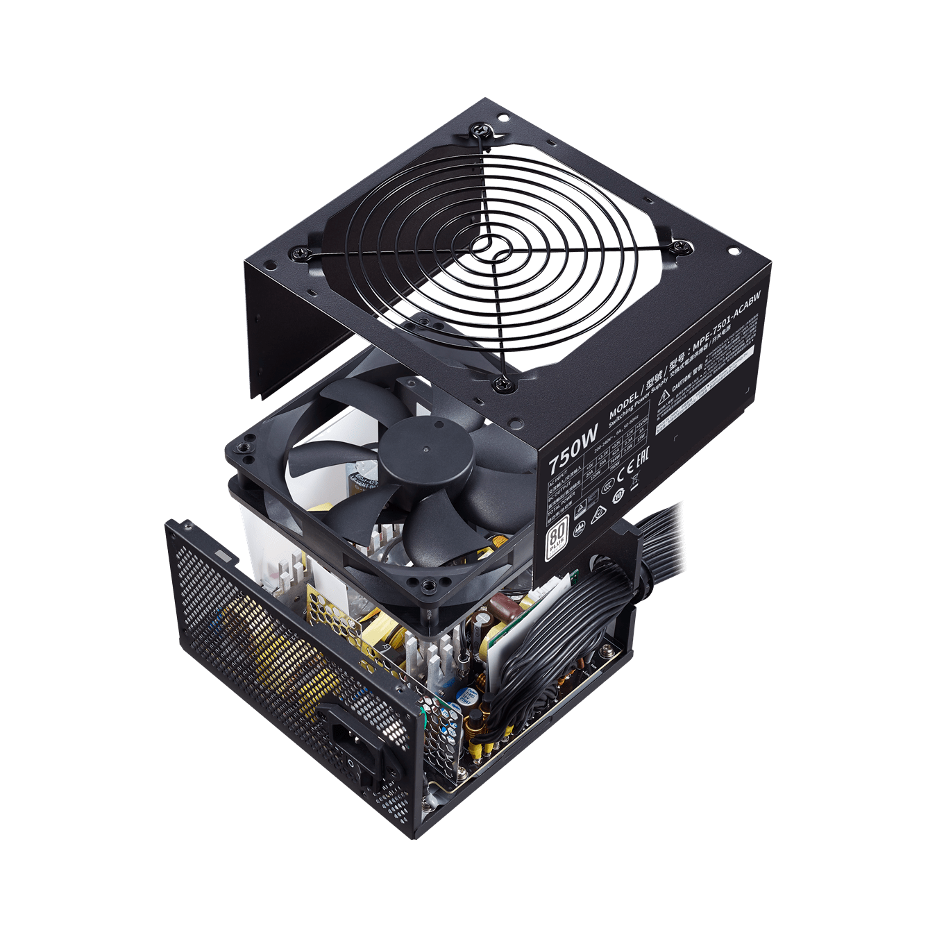 Блок питания CoolerMaster MWE 750 WHITE V2 750W 80 PLUS Standard 230V EU Certified MPE-7501-ACABW-EU