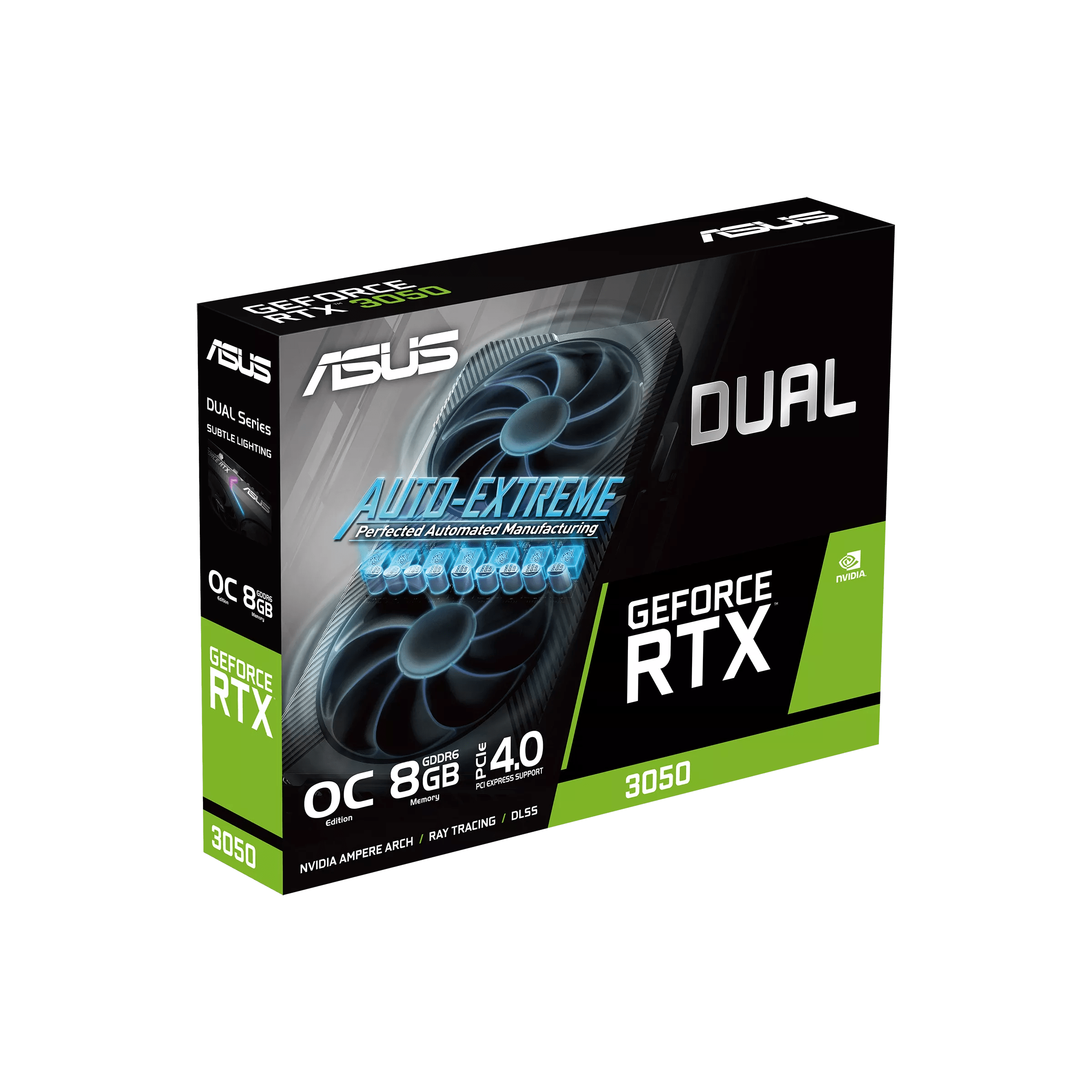 Видеокарта ASUS GeForce RTX3050 OC GDDR6 8GB 128-bit HDMI 1xDVI 1xHDMI 1xDP DUAL-RTX3050-O8G-V2