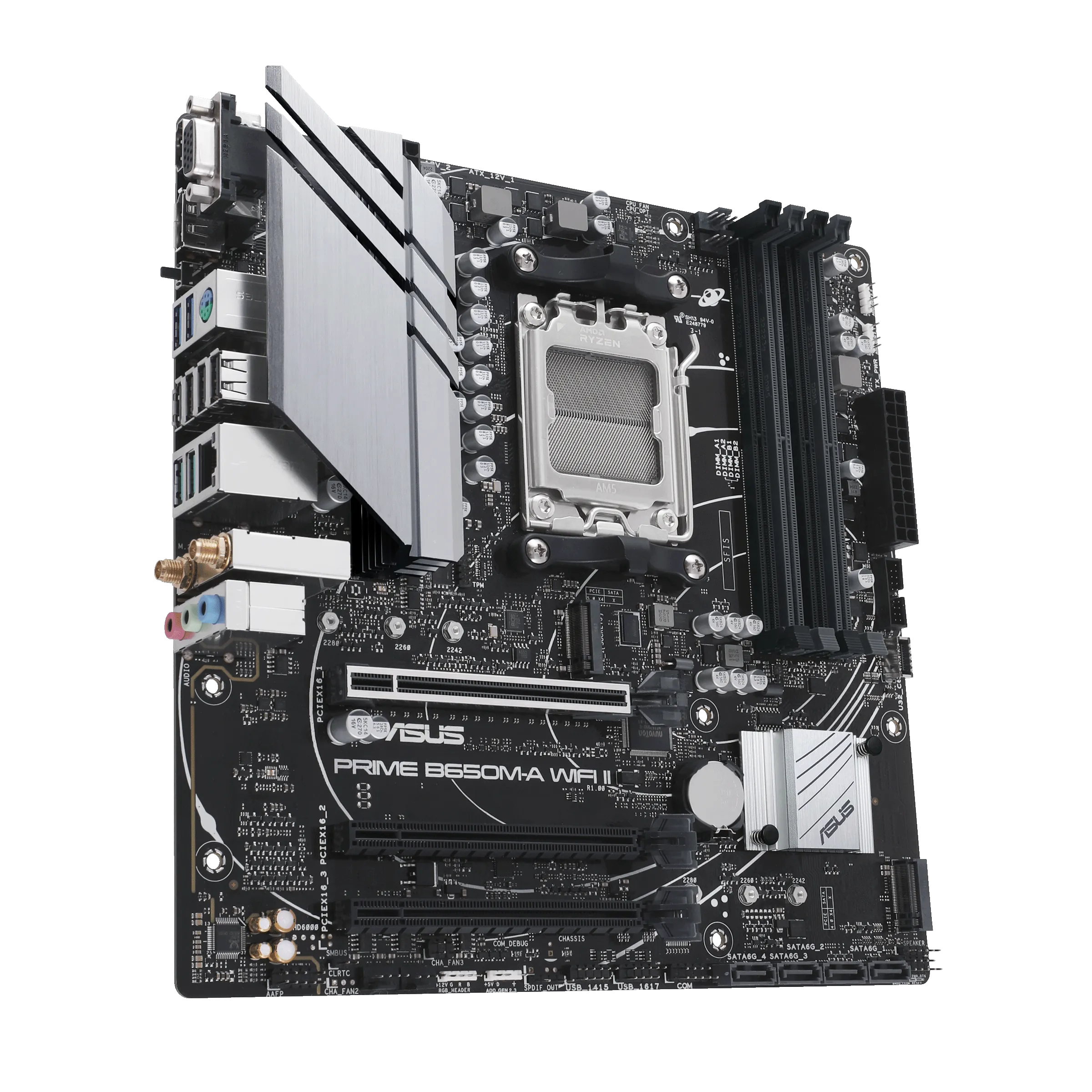 Материнская плата ASUS PRIME B650M-A WIFI II AM5 4xDDR5 4xSATA3 RAID 2xM.2 VGA HDMI DP mATX — фото 6