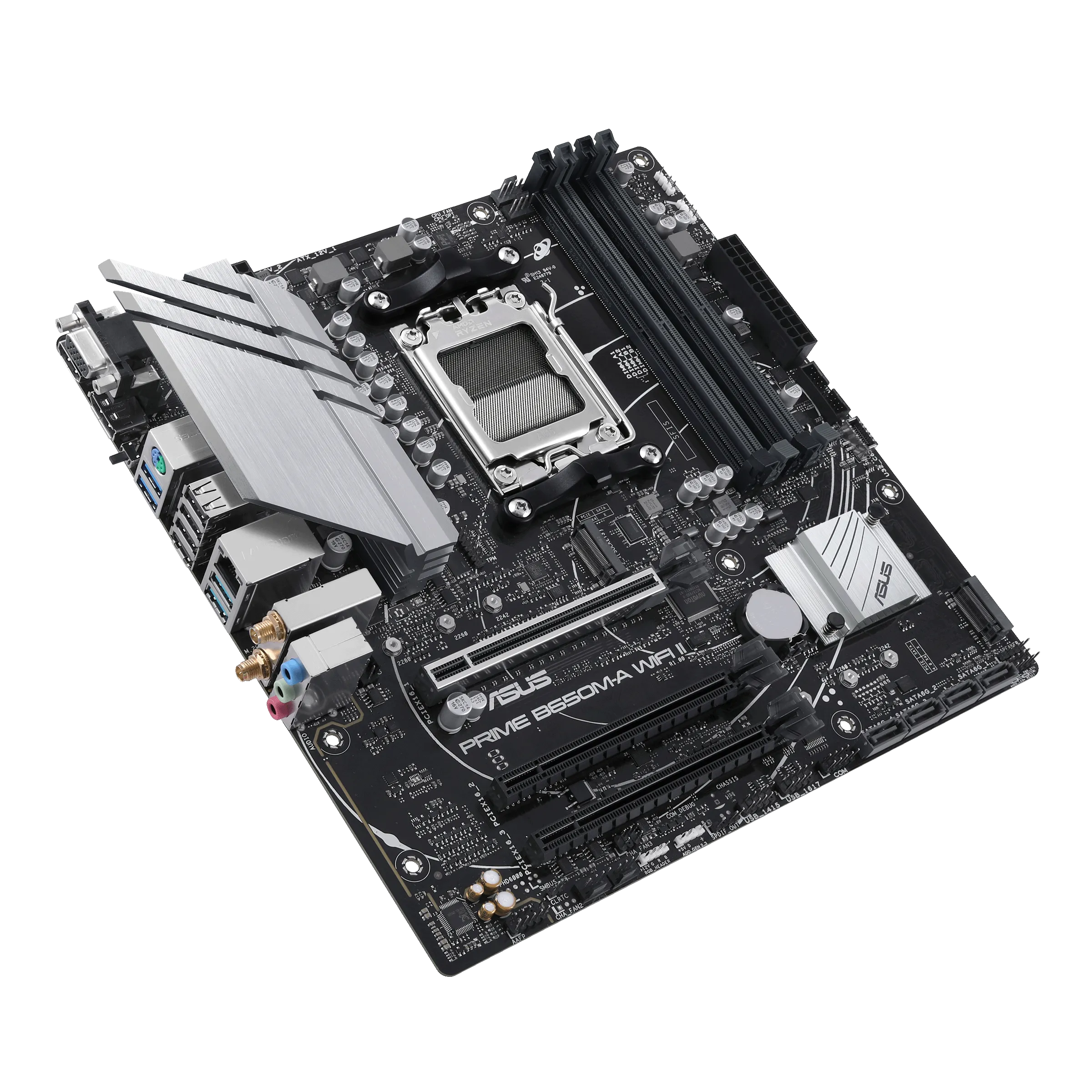 Материнская плата ASUS PRIME B650M-A WIFI II AM5 4xDDR5 4xSATA3 RAID 2xM.2 VGA HDMI DP mATX — фото 5