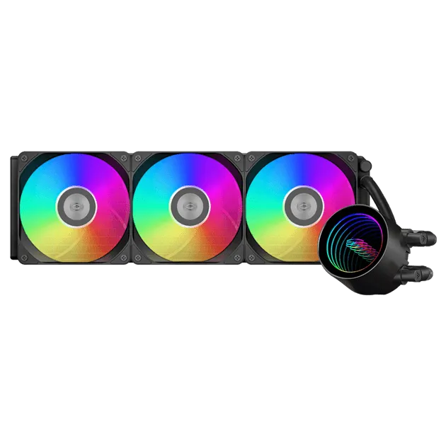 Водяное охлаждение для CPU PCCooler DA360 V2 ARGB BK TDP 300W 115X/1200/1700/1851/AM4/AM5 Черный — фото 2