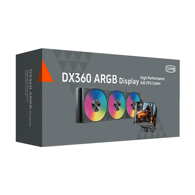 Водяное охлаждение для CPU PCCooler DX360 ARGB Display BK TDP 320W 1200/1700/1851/AM4/AM5 Черный — фото 6