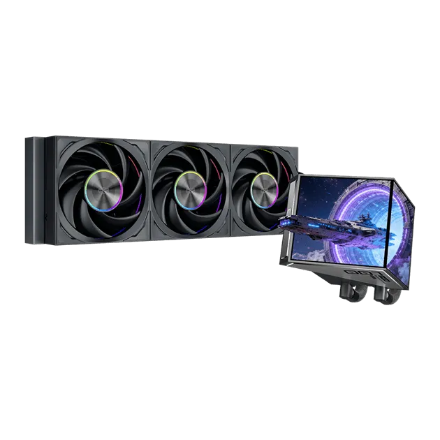 Водяное охлаждение для CPU PCCooler DX360Pro ARGB Display BK TDP 320W 1200/1700/1851/AM4/AM5 Черный — фото 2