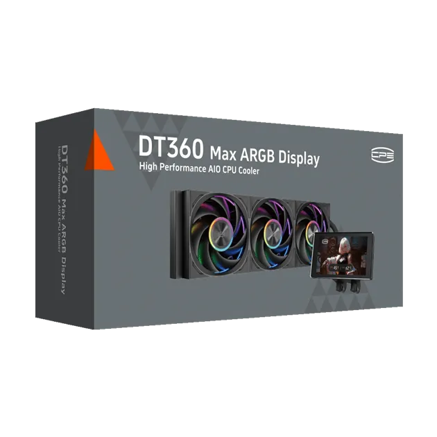 Водяное охлаждение для CPU PCCooler DT360 Max ARGB Display BK TDP 350W 1200/1700/1851/AM4/AM5 Черный — фото 6