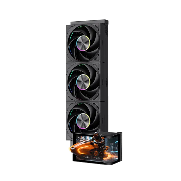 Водяное охлаждение для CPU PCCooler DV360 ARGB Display BK TDP 300W 1200/1700/1851/AM4/AM5 Черный