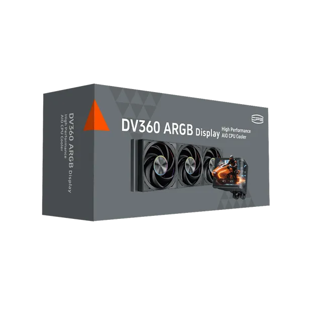 Водяное охлаждение для CPU PCCooler DV360 ARGB Display BK TDP 300W 1200/1700/1851/AM4/AM5 Черный — фото 5