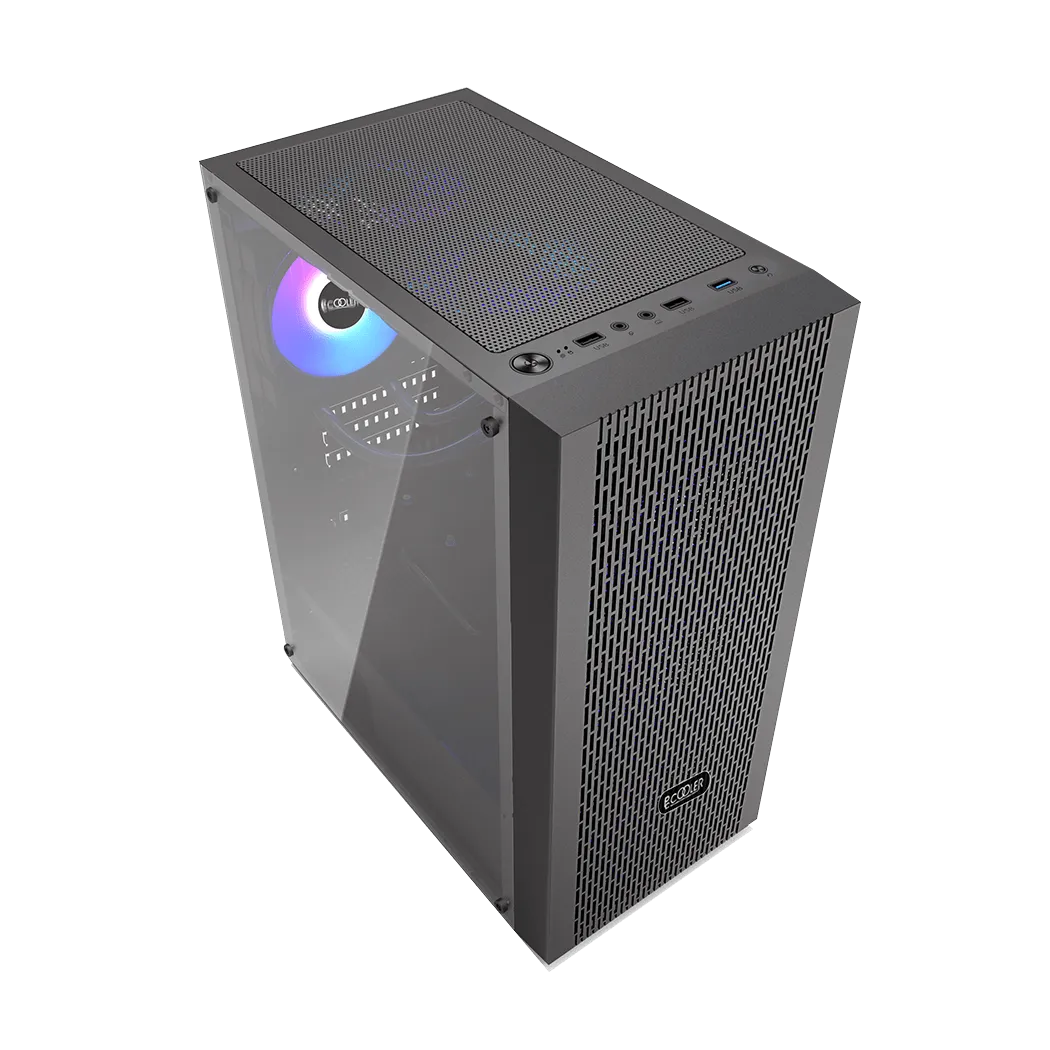 Корпус PCCooler MA100 MESH BK ATX/M-ATX/ITX USB3.0, 2xUSB2.0 Black — фото 2