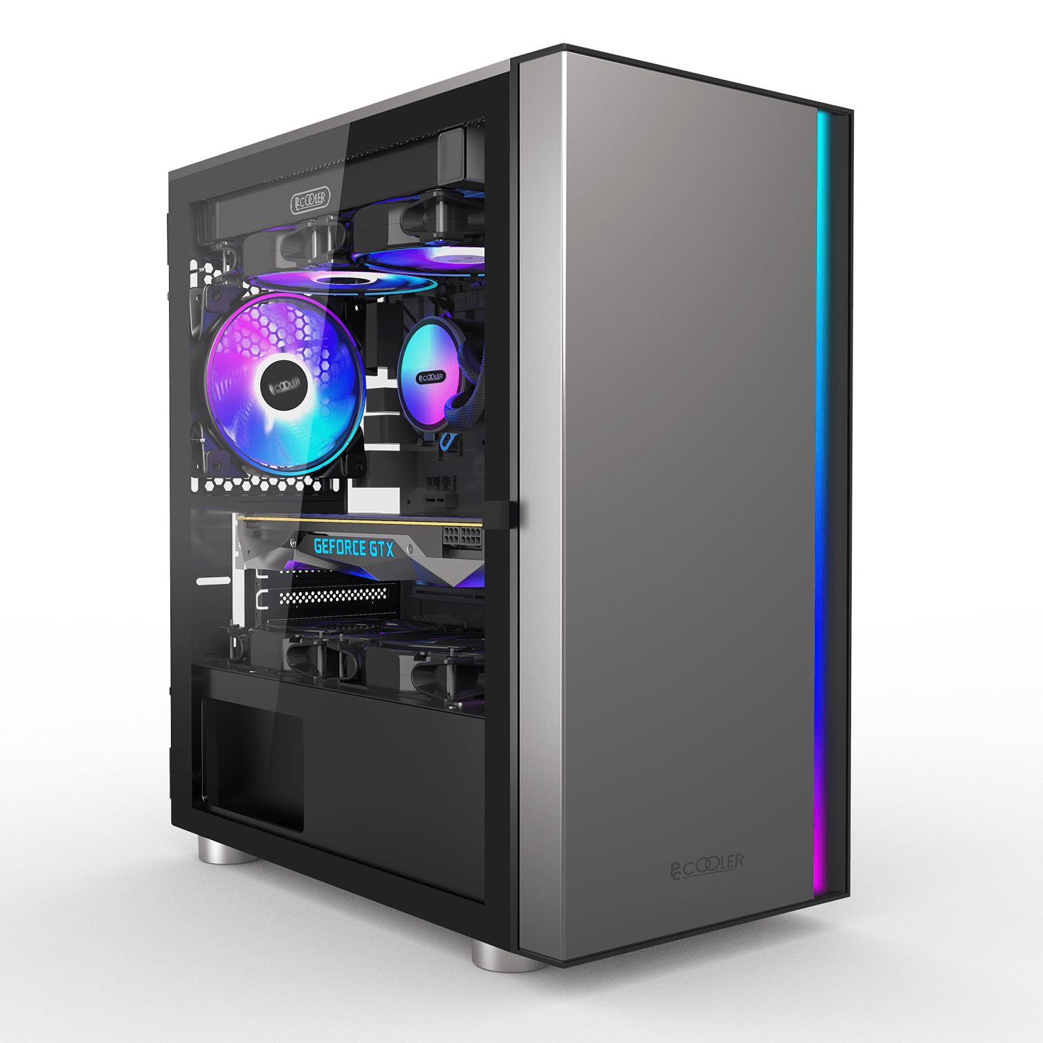 Корпус PCCooler LM300 ARGB BK M-ATX/ITX USB3.0, 2xUSB2.0 Black