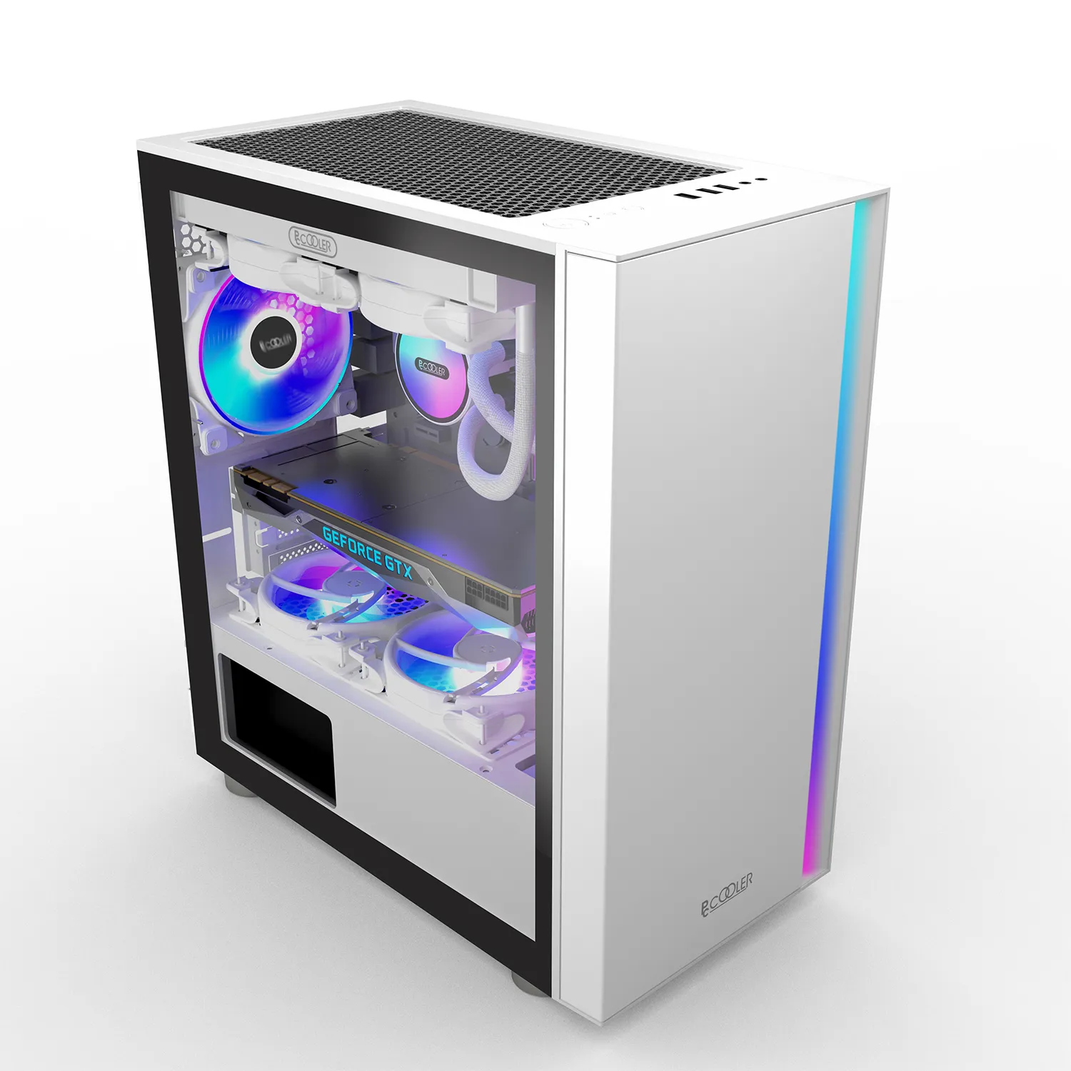 Корпус PCCooler LM300 ARGB WH mATX/ITX USB3.0, 2xUSB2.0 White — фото 5