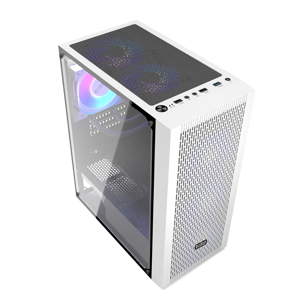 Корпус PCCooler MA100 MESH WH ATX/M-ATX/ITX USB3.0, 2xUSB2.0 White — фото 2