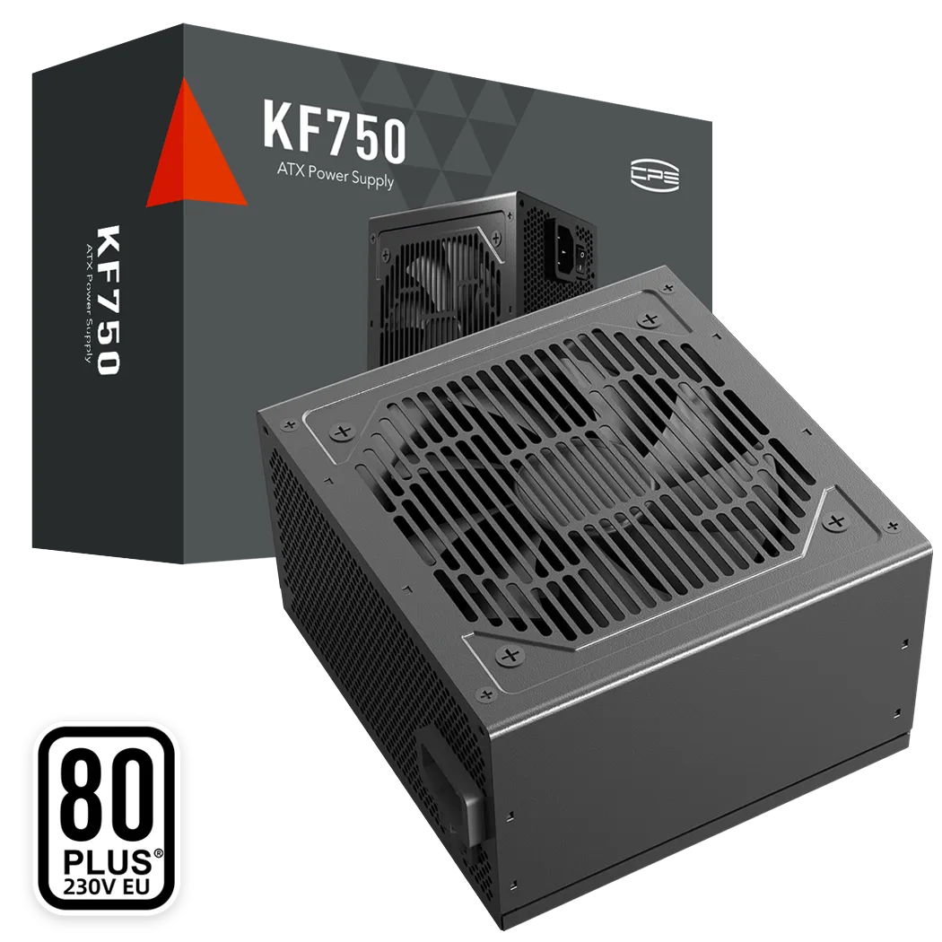 Блок питания PCCooler 750W, KF750, Non Modular, 80+ WHITE, КПД ≥86%, Fan 120mm, Черный, P3-F750-W1H